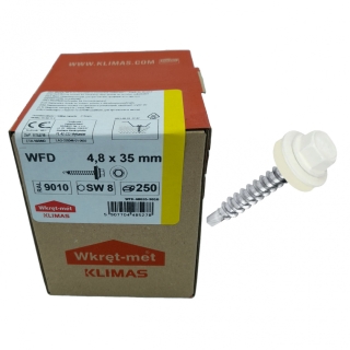 Farmárska skrutka s podl. RAL 9010 4,8X35 (250ks)